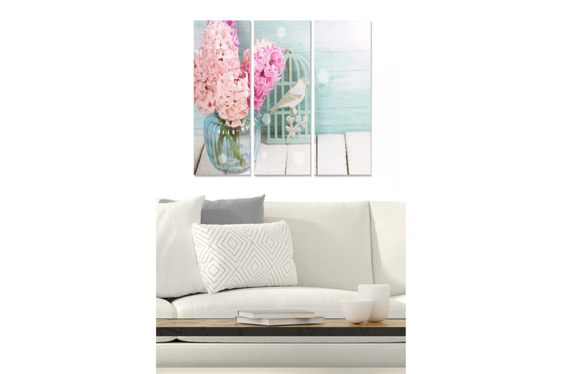 Tavla Floral 3-pack Flerfärgad, 20x50 cm