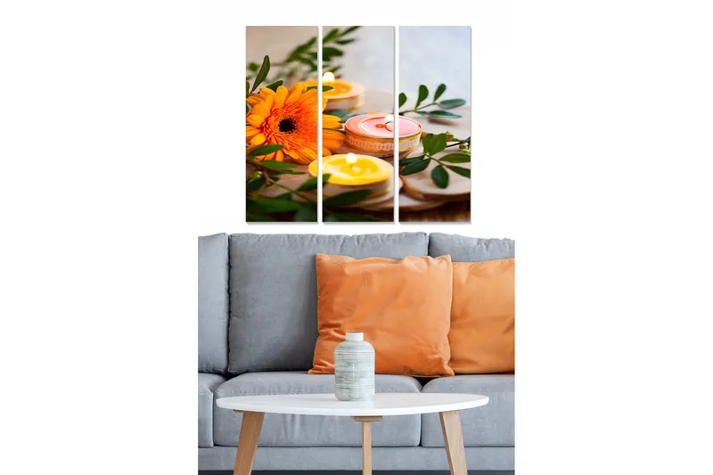 Tavla Floral 3-pack Flerfärgad, 20x50 cm