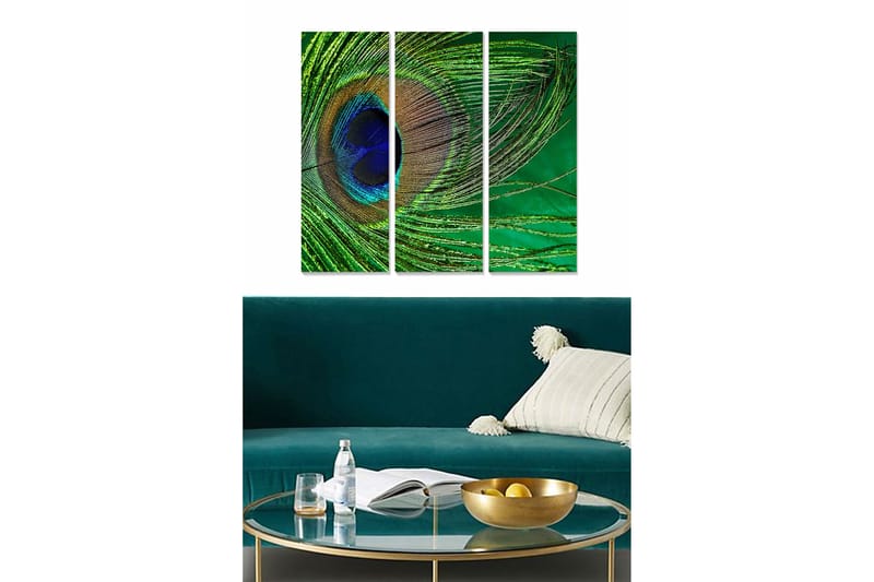 Tavla Floral 3-pack Flerfärgad, 20x50 cm