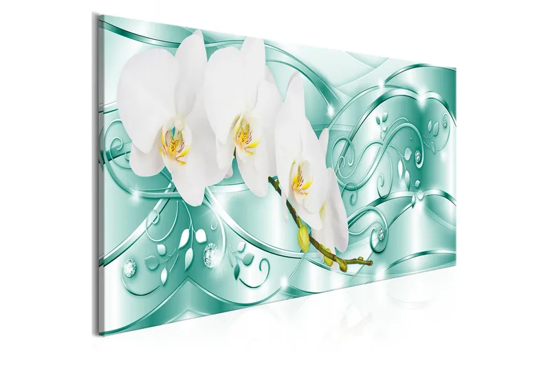 Tavla Flowering 1 Part Narrow Green 135x45, Artgeist sp. z o. o.
