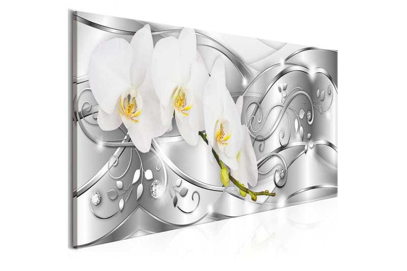 Tavla Flowering 1 Part Narrow Silver 120x40, Artgeist sp. z o. o.