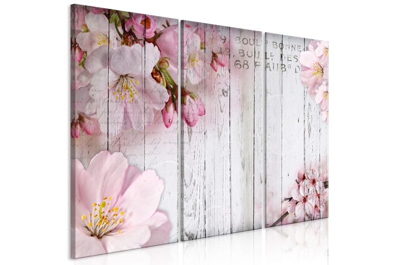 Tavla Flowers On Boards 3 Parts 90x60, Artgeist sp. z o. o.