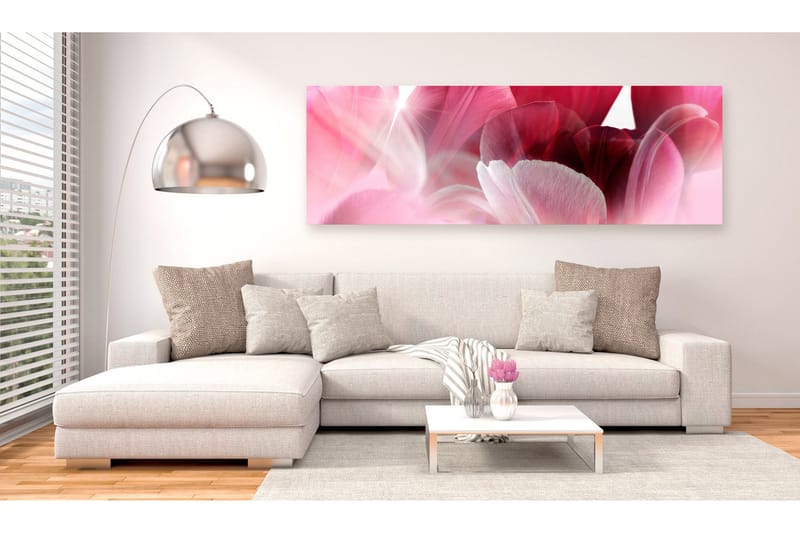 Tavla Flowers Pink Tulips 135x45 - Artgeist sp. z o. o. - Inredning - Tavlor & konst - Canvastavlor