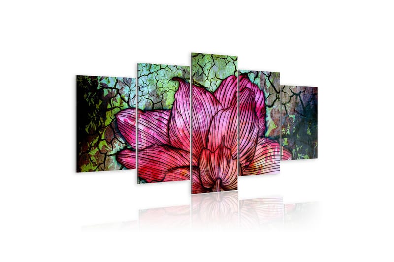 Tavla Flowery Stained Glass 100x50, Artgeist sp. z o. o.