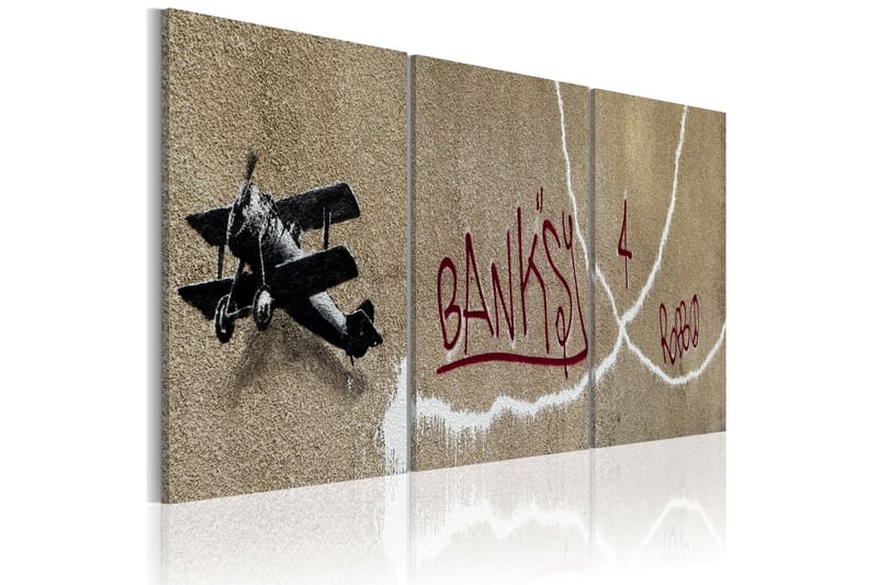 Tavla Flygplan Bansky 120x60, Artgeist sp. z o. o.