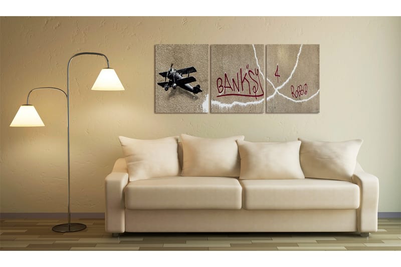Tavla Flygplan Bansky 120x60 - Artgeist sp. z o. o. - Inredning - Tavlor & konst - Canvastavlor