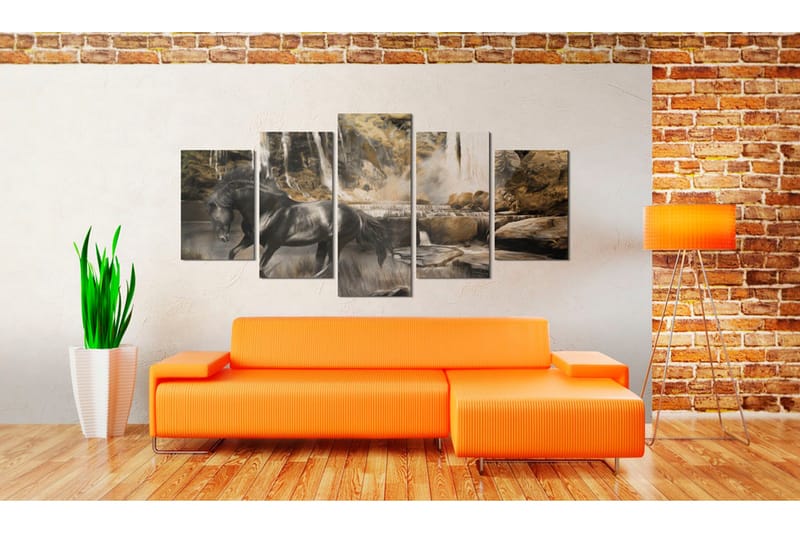 Tavla Foggy Weather Over Waterfall 100x50 - Artgeist sp. z o. o. - Inredning - Tavlor & konst - Canvastavlor