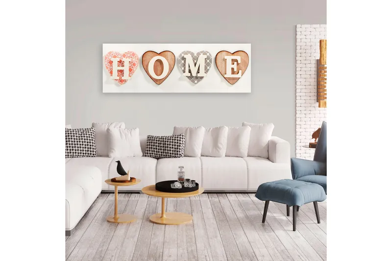 Tavla Four Hearts (1 Part) Narrow 120x40, Artgeist sp. z o. o.