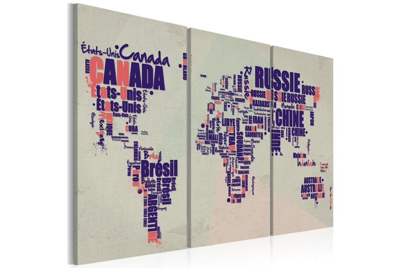 Tavla Franska resa Triptych 90x60 - Artgeist sp. z o. o. - Inredning - Tavlor & konst - Canvastavlor