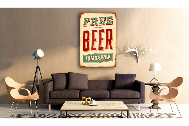 Tavla Free Beer Tomorrow VALUE_MISSING_3 80x120 - Inredning - Tavlor & konst - Canvastavlor