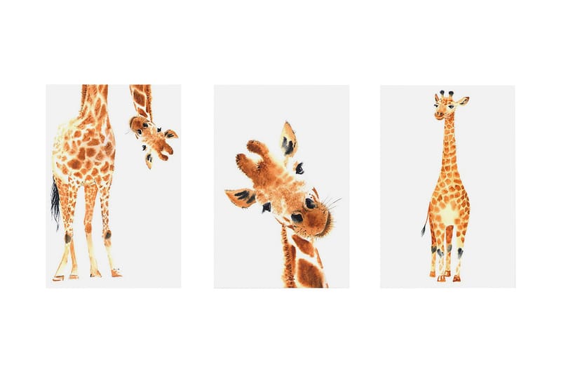 Tavla Funny Giraffes 3 Parts 60x30, Artgeist sp. z o. o.