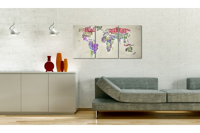 Tavla Geografi Lektion 120x60 - Artgeist sp. z o. o. - Inredning - Tavlor & konst - Canvastavlor