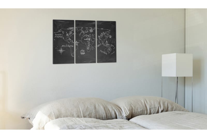 Tavla Geografi lektion (tjeckiska språket) Triptych 90x60 - Artgeist sp. z o. o. - Inredning - Tavlor & konst - Canvastavlor