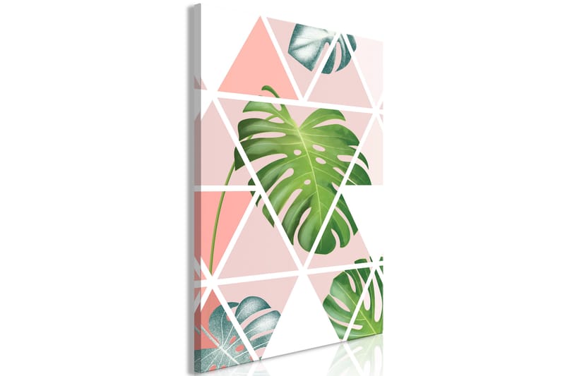 Tavla Geometric Monstera (1 Part) Vertical 60x90 - Artgeist sp. z o. o. - Inredning - Tavlor & konst - Canvastavlor
