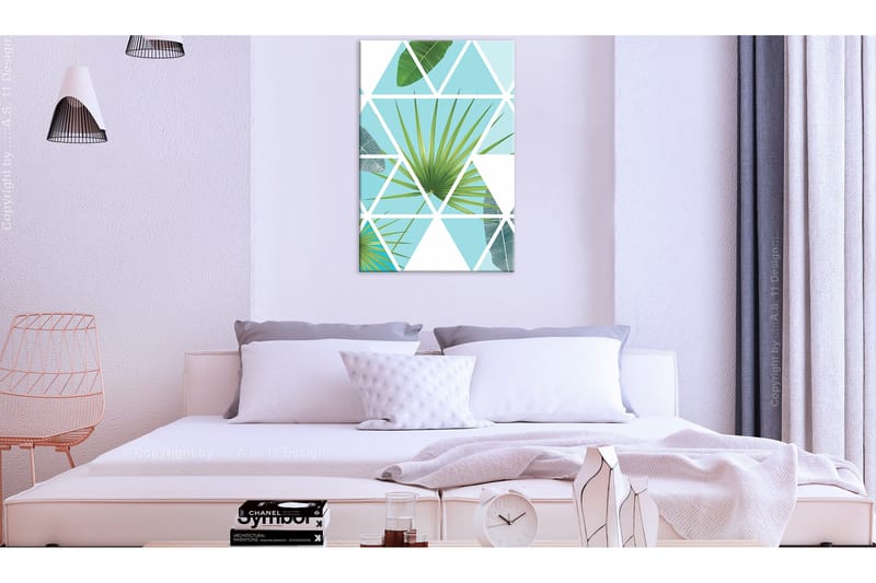Tavla Geometric Palm (1 Part) Vertical 40x60 - Artgeist sp. z o. o. - Inredning - Tavlor & konst - Canvastavlor