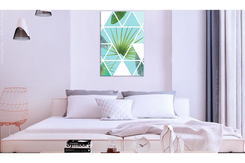 Tavla Geometric Palm (1 Part) Vertical 40x60, Artgeist sp. z o. o.