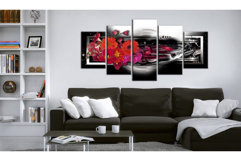 Tavla Gerberas On Black Background 100x50 - Artgeist sp. z o. o. - Inredning - Tavlor & konst - Canvastavlor