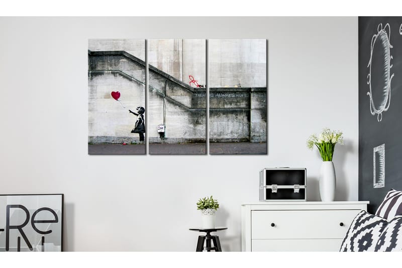 Tavla Girl With A Balloon By Banksy 120x80 - Artgeist sp. z o. o. - Inredning - Tavlor & konst - Canvastavlor