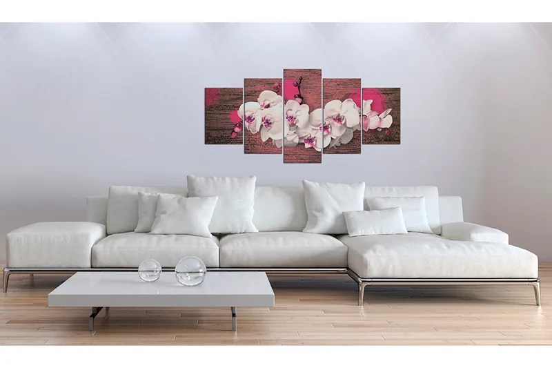 Tavla Glädje Och Orkidé 200x100 - Artgeist sp. z o. o. - Inredning - Tavlor & konst - Canvastavlor