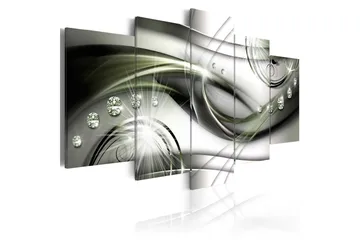 Tavla Glowing Green Wave 200x100