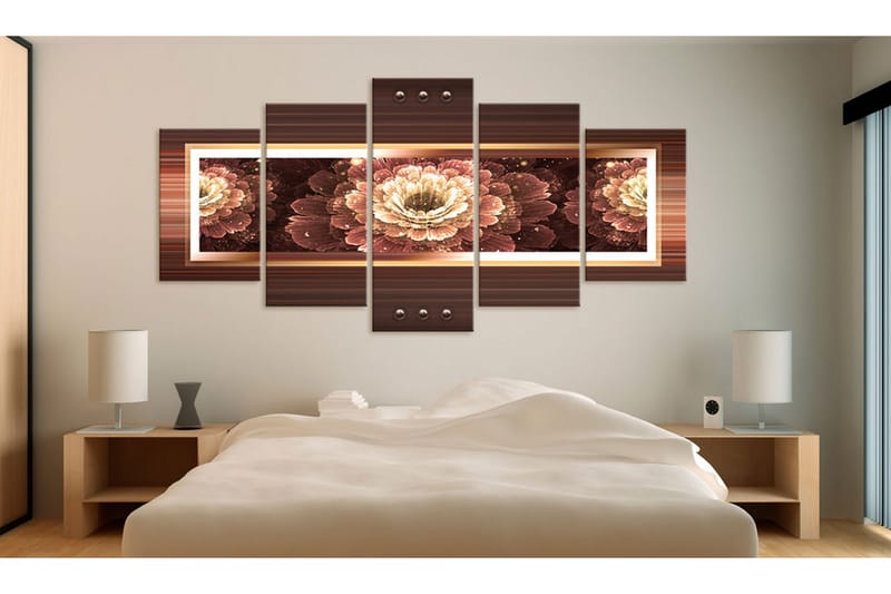 Tavla Gold Gerbera 100x50 - Artgeist sp. z o. o. - Inredning - Tavlor & konst - Canvastavlor