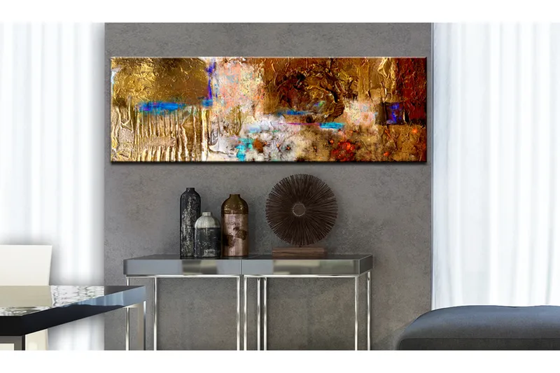 Tavla Golden Structure 135x45 - Artgeist sp. z o. o. - Inredning - Tavlor & konst - Canvastavlor