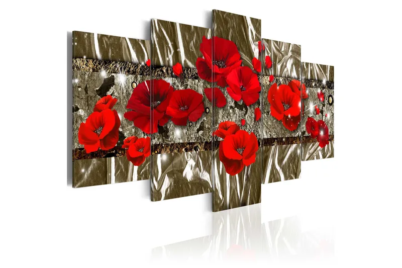 Tavla Golden Poppies 200x100, Artgeist sp. z o. o.