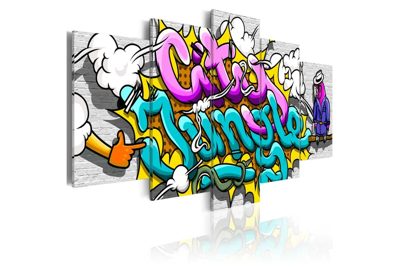 Tavla Graffiti City Jungle 100x50, Artgeist sp. z o. o.