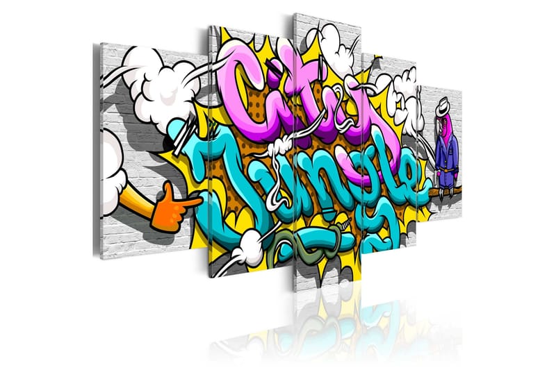 Tavla Graffiti City Jungle 200x100, Artgeist sp. z o. o.