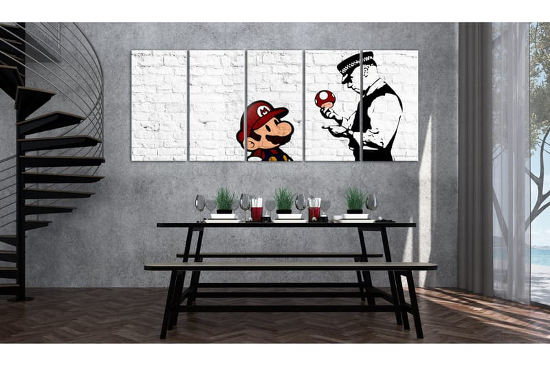 Tavla Graffiti On Brick 200x80 - Artgeist sp. z o. o. - Inredning - Tavlor & konst - Canvastavlor