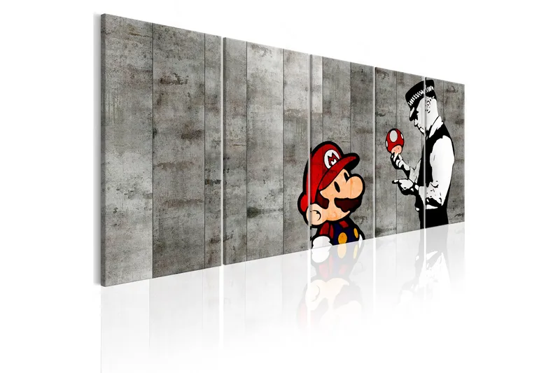 Tavla Graffiti On Concrete 200x80 - Artgeist sp. z o. o. - Inredning - Tavlor & konst - Canvastavlor