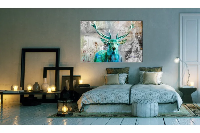 Tavla Green Deer 90x60, Artgeist sp. z o. o.