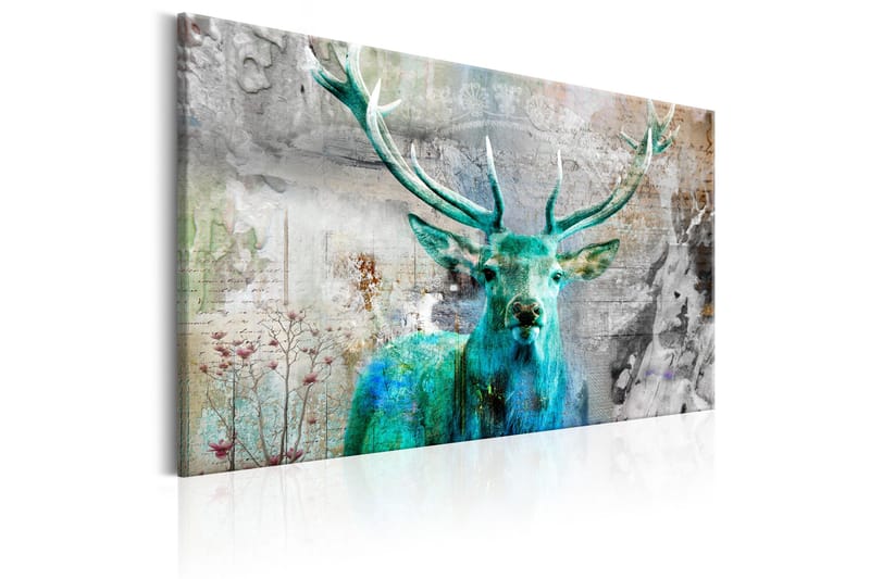 Tavla Green Deer 90x60 - Artgeist sp. z o. o. - Inredning - Tavlor & konst - Canvastavlor