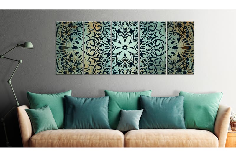 Tavla Green Mandala 200x80 - Artgeist sp. z o. o. - Inredning - Tavlor & konst - Canvastavlor