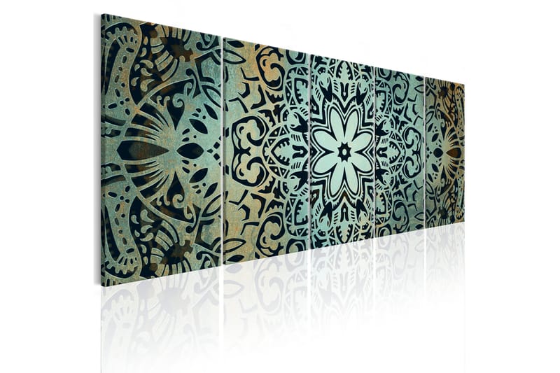 Tavla Green Mandala 225x90 - Artgeist sp. z o. o. - Inredning - Tavlor & konst - Canvastavlor