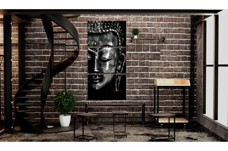 Tavla Grey Buddha 60x120 - Artgeist sp. z o. o. - Inredning - Tavlor & konst - Canvastavlor