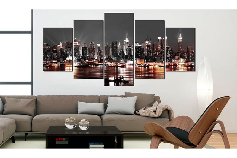 Tavla Grey City 200x100 - Artgeist sp. z o. o. - Inredning - Tavlor & konst - Canvastavlor