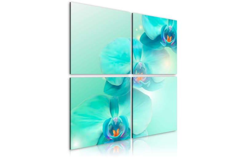 Tavla Himmelsblå Orkidéer 40x40 - Artgeist sp. z o. o. - Inredning - Tavlor & konst - Canvastavlor