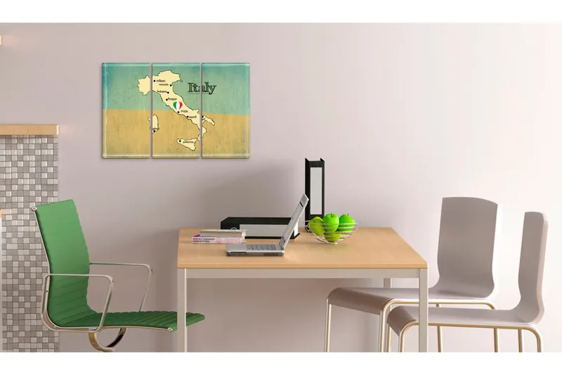 Tavla Hjärtat av Italien triptyk 90x60 - Artgeist sp. z o. o. - Inredning - Tavlor & konst - Canvastavlor