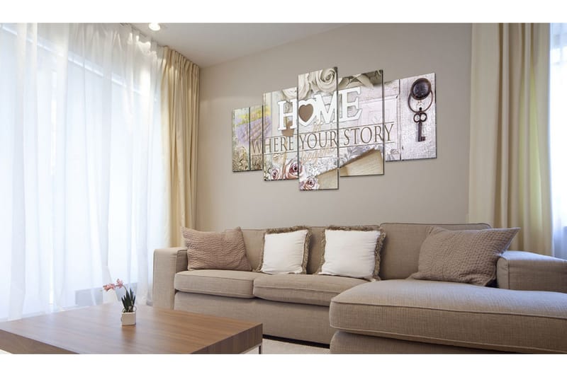 Tavla Home 200x100 - Artgeist sp. z o. o. - Inredning - Tavlor & konst - Canvastavlor
