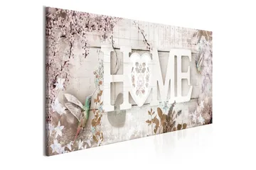 Tavla Home and Hummingbirds (1 Part) Beige Narrow 135x45 - Artgeist sp. z o. o. - Inredning - Tavlor & konst - Canvastavlor