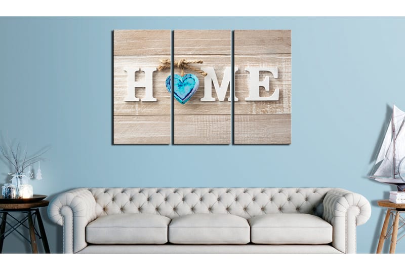 Tavla Home Blue Love 120x80 - Artgeist sp. z o. o. - Inredning - Tavlor & konst - Canvastavlor