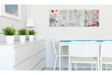 Tavla Home: House + Love 120x40 - Artgeist sp. z o. o. - Inredning - Tavlor & konst - Canvastavlor