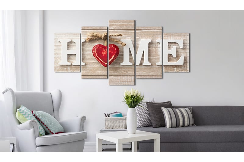 Tavla Home House Of Love 100x50 - Artgeist sp. z o. o. - Inredning - Tavlor & konst - Canvastavlor