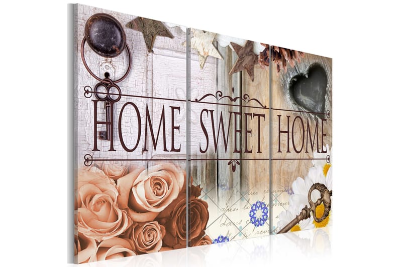 Tavla Home In Vintage Style 60x40 - Artgeist sp. z o. o. - Inredning - Tavlor & konst - Canvastavlor