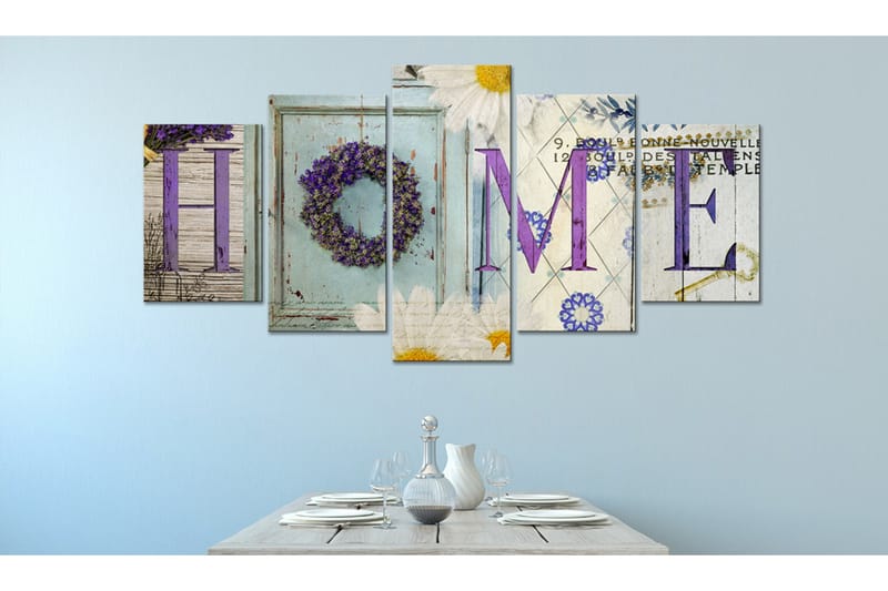 Tavla Home In Pastels 200x100 - Artgeist sp. z o. o. - Inredning - Tavlor & konst - Canvastavlor