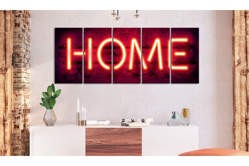 Tavla Home Neon 200x80 - Artgeist sp. z o. o. - Inredning - Tavlor & konst - Canvastavlor