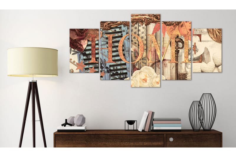 Tavla Home Retro 200x100 - Artgeist sp. z o. o. - Inredning - Tavlor & konst - Canvastavlor