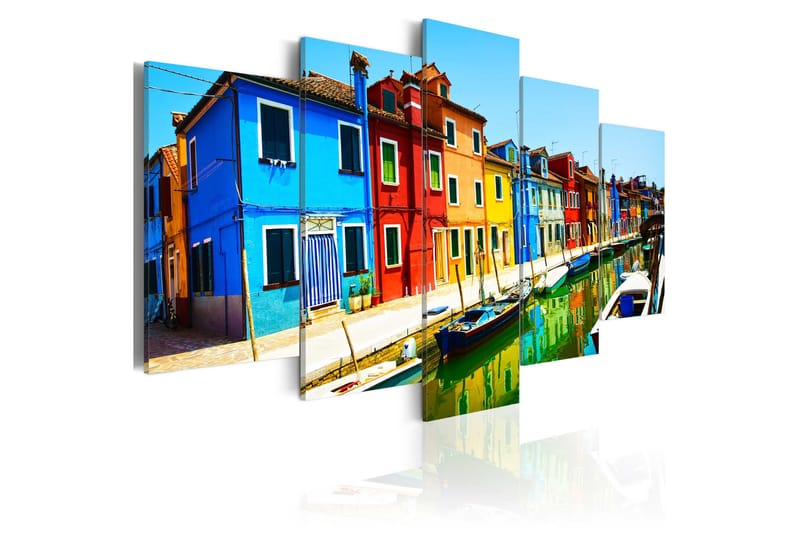 Tavla Houses In The Colors Of The Rainbow 200x100, Artgeist sp. z o. o.