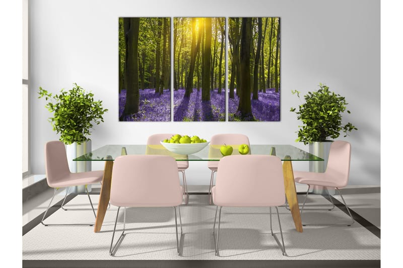 Tavla Hyacinth Field 3 Parts 120x80 - Artgeist sp. z o. o. - Inredning - Tavlor & konst - Canvastavlor